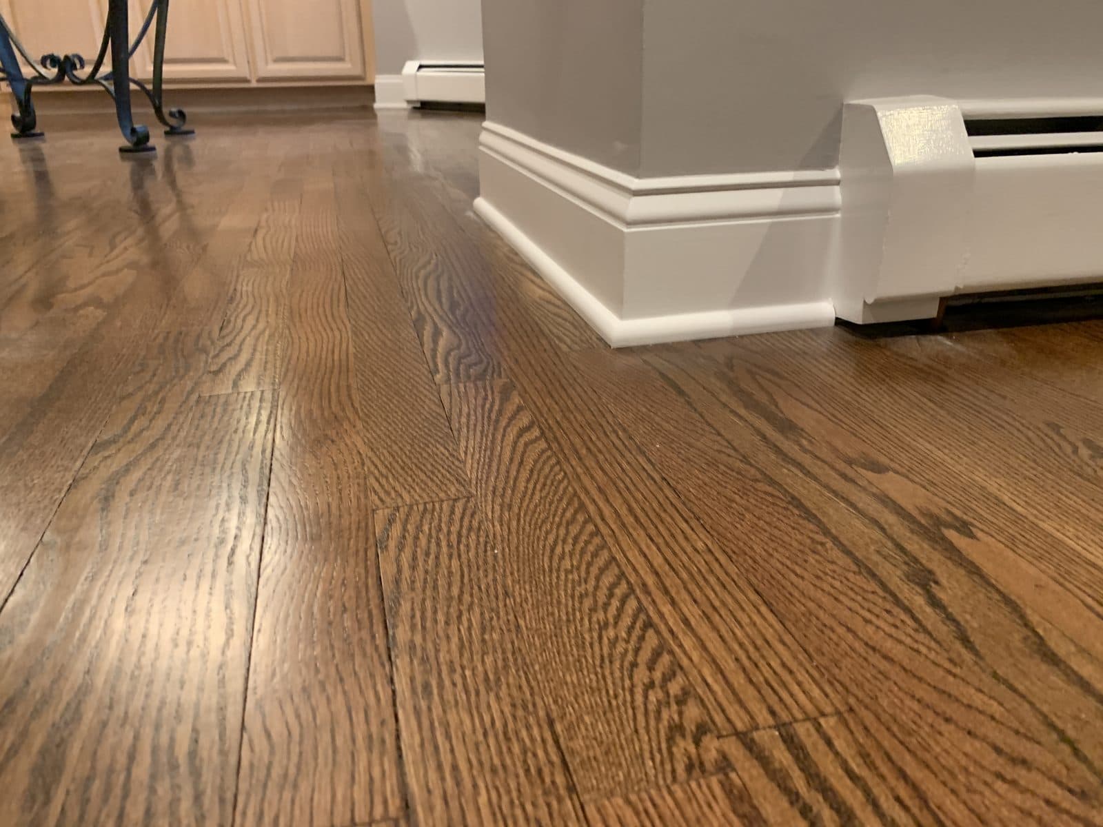 Refinished hardwood floor and trim
