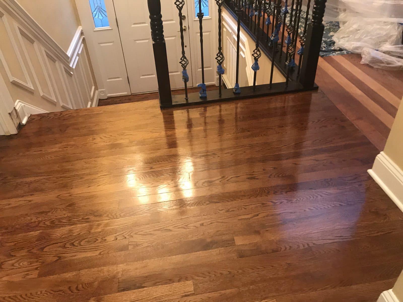 Refinished hardwood flooring