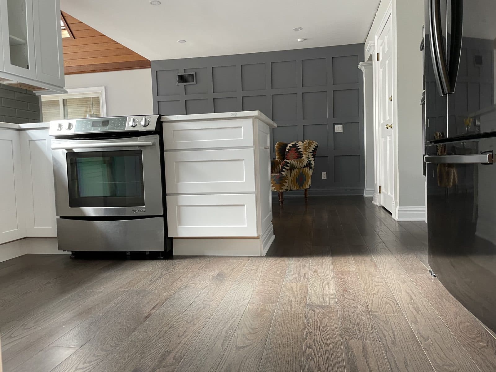 Modern kitchen with stainless appliances