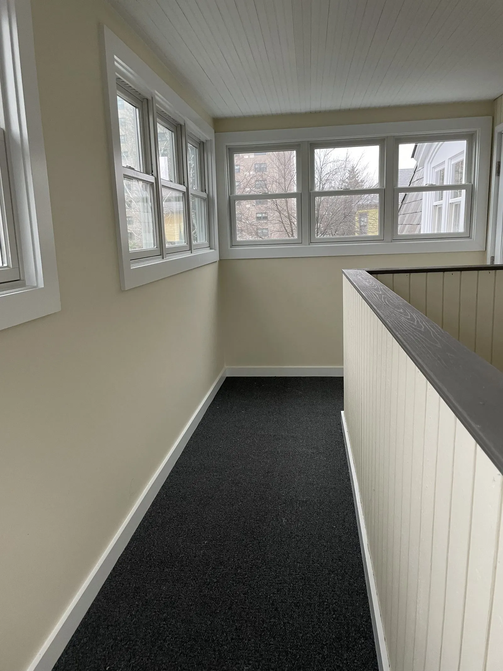 Bright room corner with windows