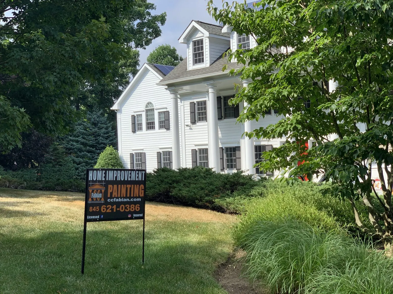 White colonial house